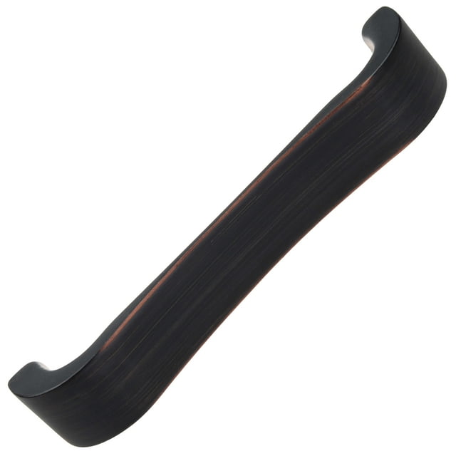 4-1/2 in. Center Smooth Curved Flat Cabinet Pull Handles, Oil Rubbed Bronze, Pack of 10
