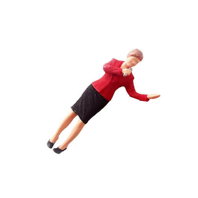 1:64 Personnes Modèle Peint à la Main Figure Minuscule Diorama Classique Décor Hôtesse Rouge