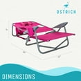 thumbnail image 2 of Ostrich On Your Back Reclining Chair & Chaise Folding Beach Lounger, Pink, 2 of 11
