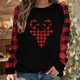 thumbnail image 1 of Pntutb - Camiseta holgada con estampado de moda para mujer, blusa de manga larga, cuello redondo, tops casuales Pntutb Pntutb-1609, 1 of 8