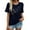 Navy, variant on Fgnfyis Women's Casual Short Sleeve T Shirt Loose Fit Round Neck Printed Top for Daily Wear Comfortable Soft Breathable Tee Women's Tops Blue XXL