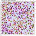 thumbnail image 2 of Challis Rayon Printed Chambray Fluer, Floral Fabric, Dress Fabric (INDIGO/CORAL/LIME, ByYard), 2 of 2
