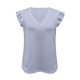 thumbnail image 2 of Gibobby Camiseta de Manga Corta con Cuello en V Camiseta con cuello en V para mujer , camiseta informal manga corta con agujeros huecos(Morado,CH), 2 of 4