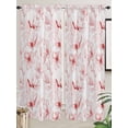thumbnail image 5 of Pink Flower Living Room Curtains 2 Panel, Watercolor Floral Botanical Line Drawing Print Cafe Window Treatment, Extra Long Farmhouse Bedroom Bathroom Kitchen Curtains Drapes 104"x72", 5 of 6