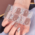thumbnail image 3 of Bienvenido Pegatinas de uñas Envolturas completas Tiras de esmalte de uñas, Calcomanías autoadhesivas para decoración de uñas de gel para mujeres y niñas, 3 of 5