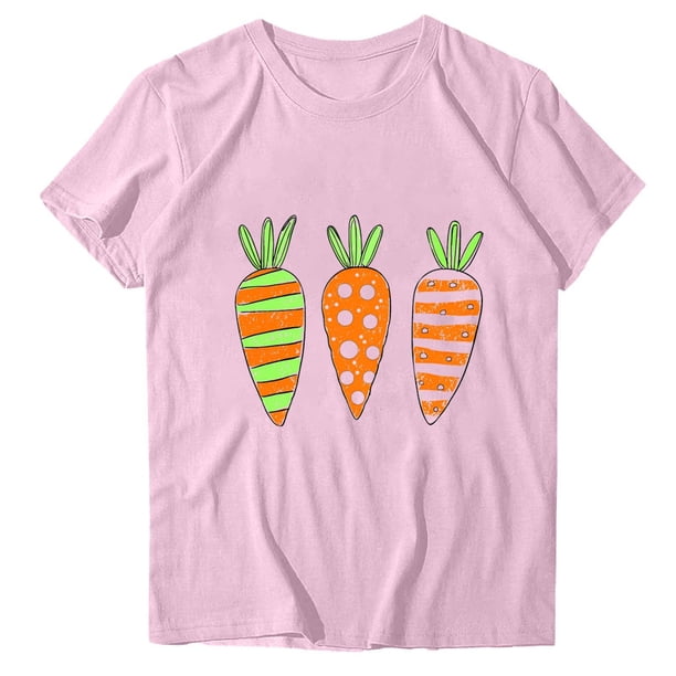 Camisetas de Manga Larga de las Mujeres con Estampado de Pascua, Cuello Redondo Suelto Casual Top para el Uso Diario de Primavera