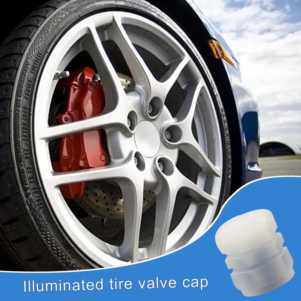Car Tire Caps Fluorescent Car Tyre Valve Caps Universal Valve Stem  Cover Pack, Fashionable Illuminated Valva Stem Caps for Cars, Bicycles,  Motorcycles