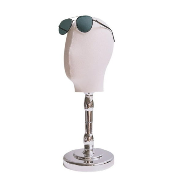 Soporte para exhibición de pelucas Fernando soporte para pelucas con cabeza de maniquí Base de plata