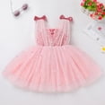 thumbnail image 3 of IBTOM CASTLE Toddler Baby Girls Tutu Dress Sleeveless V Neck Sparkle Sequins Glitters Princess Tulle Casual Birthday Party Dress 3-4 Years Pink, 3 of 8