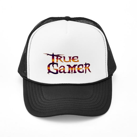 CafePress - True Gamer - Adjustable Unisex Printed Trucker Hat with Mesh Back