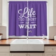 thumbnail image 2 of Motivational Curtains 2 Panels Set, Abstract Slogan Composition Stimulating Active Life Carpe Diem Philosophy, Window Drapes for Living Room Bedroom, 55W X 39L Inches, Purple White, by Ambesonne, 2 of 3