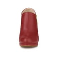 thumbnail image 6 of BLISSFUL STEP Women's Ankle Boots Faux Suede Chunky Heel Side Zipper Platform Heels Red 8.5, 6 of 6