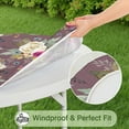 thumbnail image 5 of Round Fitted Tablecloth with Elastic Edges Fits 36"-44" Round Tables Pioneer Colorful Floral Waterproof Table Cover Washable Indoor and Outdoor for Party Kitchen Dinner Banquet Patio Picnic, 5 of 7