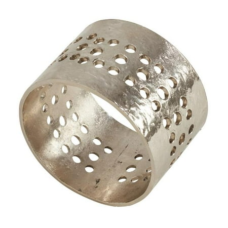 

Saro Lifestyle NR126.S Hole Punched Napkin Rings Silver - Set of 4