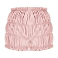 thumbnail image 4 of Annhoo Womens Bloomers Ruffle Elastic Waist Bow Layered Lounge Mini Shorts Sweet Lace Casual Date Bottoms, 4 of 5