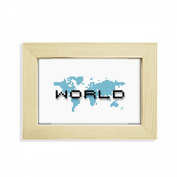 Map World Country USA Art Deco Fashion Desktop Decorate Photo Frame Picture Art Painting 5x7 inch