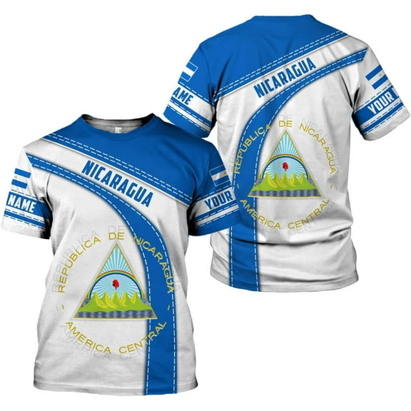 Personalized Nicaragua Shirt Custom Nicaragua Flag Lion Shirt for Men & Women Nicaraguan Camisas T-Shirt, Nicaragua Tshirt (T-shirt, S)