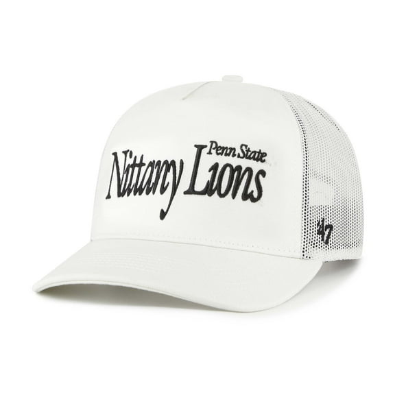 Unisex-'47  Cream Penn State Nittany Lions Foundation Script Adjustable Trucker Hat