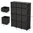thumbnail image 2 of Black DIY Cube Organizer Shelf - Fabric Storage Cubes, Sturdy Cubbies for Bedroom, Playroom and More, 2 of 9