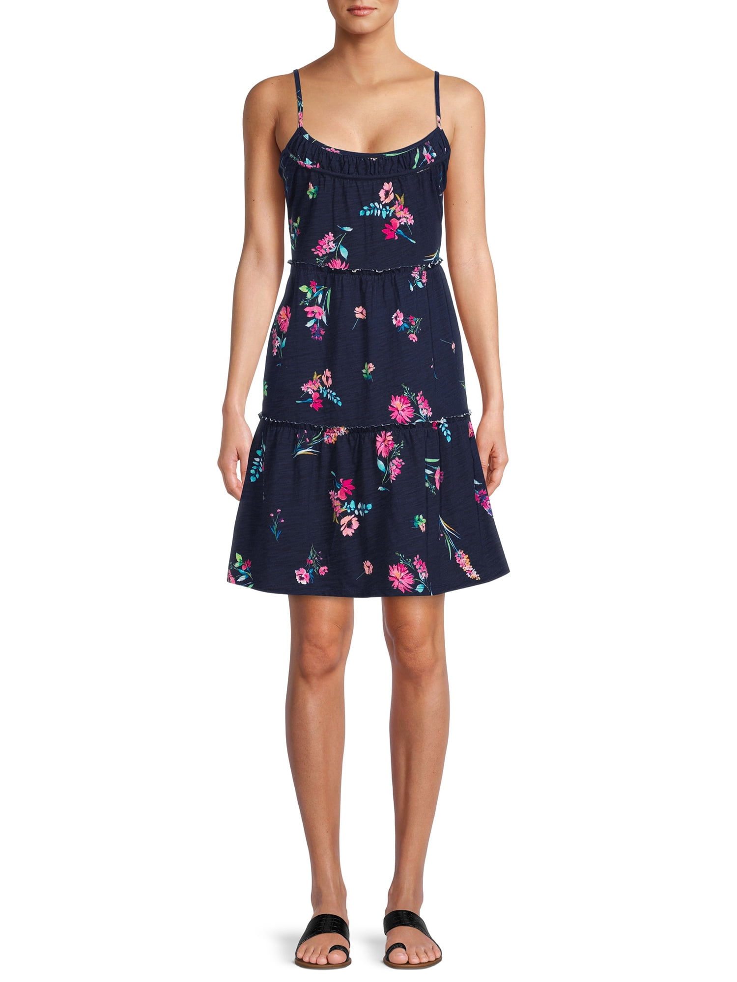 Time and Tru Women's Tiered Tank Dress - Walmart.com