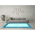 thumbnail image 3 of Ahgly Company Indoor Rectangle Abstract Light Blue Contemporary Area Rugs, 8' x 10', 3 of 4