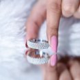 thumbnail image 5 of Rosec Jewels Natural Diamond Wedding Band for Women - Wide Band Ring - HI-SI Quality - With Jewelry Box, 925 Sterling Silver, US 4.00, 5 of 8