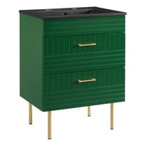 Modway Daybreak 24" Bathroom Vanity in Green Black