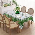 thumbnail image 1 of St. Patrick''s Day Tablecloth Rectangle 60x120 Inch, Shamrock Tablecloth Buffalo Plaid Eucalyptus Table Cloth Decor for Dinner Party Picnic, 1 of 5