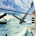 thumbnail image 3 of Designart "Breezy Beach Relaxation II" Nautical & Beach Oversized Wall Clock, 3 of 5
