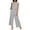 Grey, variant on Women's Casual Loose Fit Trousers Suit Set Spring Summer Everyday Comfortable Pants Outfit with Easy Care Machine Washable Fabric Outfits Loose Fit Sky Blue L