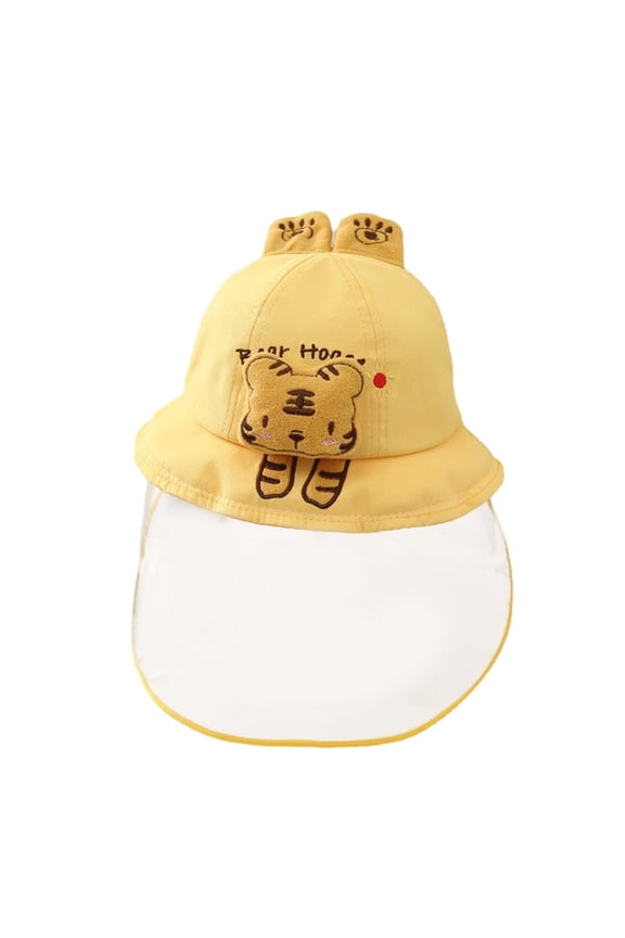 Toddler Sun Hat Bucket Hat Headdress with Detachable Face Guard Sun for Protective Cap Kid Beach Hasts