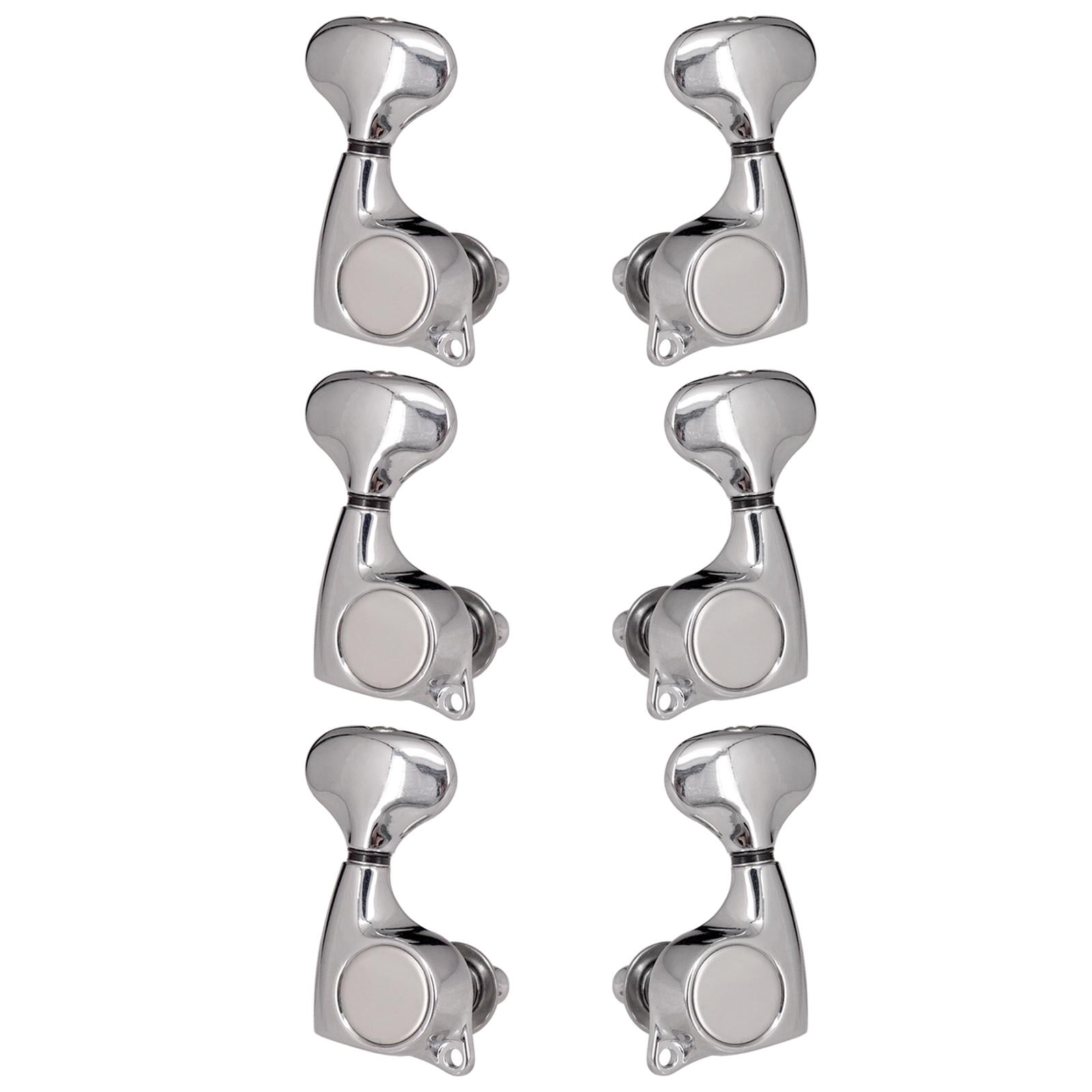 LeeQinersw 6x Silver Guitar Locking Tuners ,Convenient Precise Practical Durable 1:18 Ratio