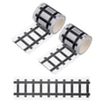 thumbnail image 1 of Cinta Uxcell de 10 m para pista de coches, cinta de tráfico Washi, carretera de tren para estilo de manualidades 4, negro, 1 of 5