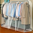 thumbnail image 4 of Jumbo Clothes Cover with zipper Stereoscopic Transparent Garment Outer Panding Dress Coat Wardrobe Rack Storage Large Big Cover, 4 of 9