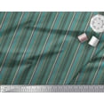 thumbnail image 3 of Soimoi Green Cotton Voile Fabric Vertical Stripe Printed Fabric 1 Yard 56 Inch Wide, 3 of 3