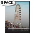 thumbnail image 2 of Americanflat Front Loading 11x14 Picture Frames in Black - Set of 3 Thin Frameless Plastic Frames with Shatter-Resistant Glass - Horizontal and Vertical Formats for Wall, 2 of 5