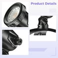 thumbnail image 3 of LED Underwater Pond Light, Outdoor Waterproof Garden Spotlight, Warm Light, 3W, Submersible Landscape Lighting,196.85 IN / 5 Meter Power Cord, Includes Stake and Base for Pool and Garden Use, 3 of 5