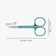 thumbnail image 2 of Unique Bargains 1 Pc Women 2.0A Scissors Eyebrow Trimmer Scissors For Beauty Parlor Stainless Steel Blue, 2 of 3