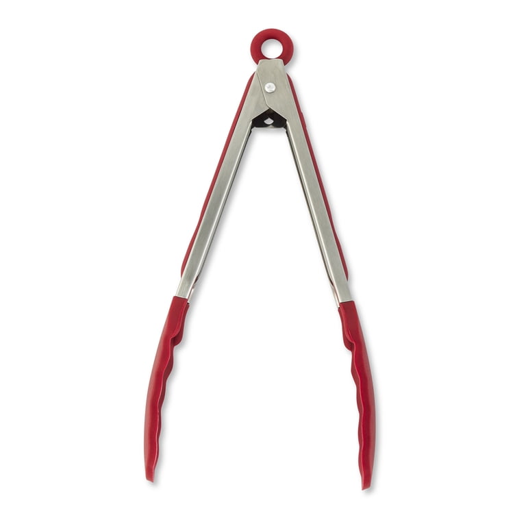 Elements By Thyme & Table Red Silicone Locking Tongs Set of 2 photo 7