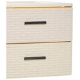 thumbnail image 2 of Cajonera de ordenación RATTAN de plástico Efecto mimbre Torre de almacenaje multiusos - color :Beige - 2 cajones (Beige), 2 of 5