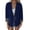 Blue, variant on Ladies' Solid Color Slim Fit One Button Middle Sleeve Leisure Suit Jacket Blazers for Women L