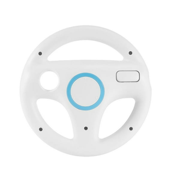 Products Steering Wheel for Nintendo Wii Motion Plus Remote Controller (2 Pack) Ideal for Mario Kart Racing Driving Games, White