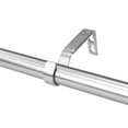 thumbnail image 5 of Lumi 1" Single Curtain Rod Set Brushed Nickel- Crystal Square  finials 36"-72" - Brushed Nickel, 5 of 5