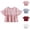 Pink, variant on Paiwinds Baby Girls Flare Sleeve Short Sleeve Top Soft Cotton Round Neck Solid Color Casual Blouse for Infants Toddlers