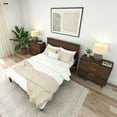 thumbnail image 6 of Plank+Beam Duo Solid Wood Queen Bed Frame with Panel Headboard , No Box Spring Needed, Walnut, 6 of 10