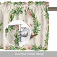 thumbnail image 6 of Spring Daisy Leaf Garland Valance Curtain Bird Welcome Farmhouses Window Valances Rod Pocket Short Curtains Window Treatments for Kitchen Bedroom Bathroom Laundry 56" x 16", 6 of 9