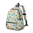 thumbnail image 2 of Colorful Dinosaurs Cacti Pattern Cute School Backpack with Padded Back and Adjustable Shoulder Straps 13.4"x11"x4.7", 2 of 5
