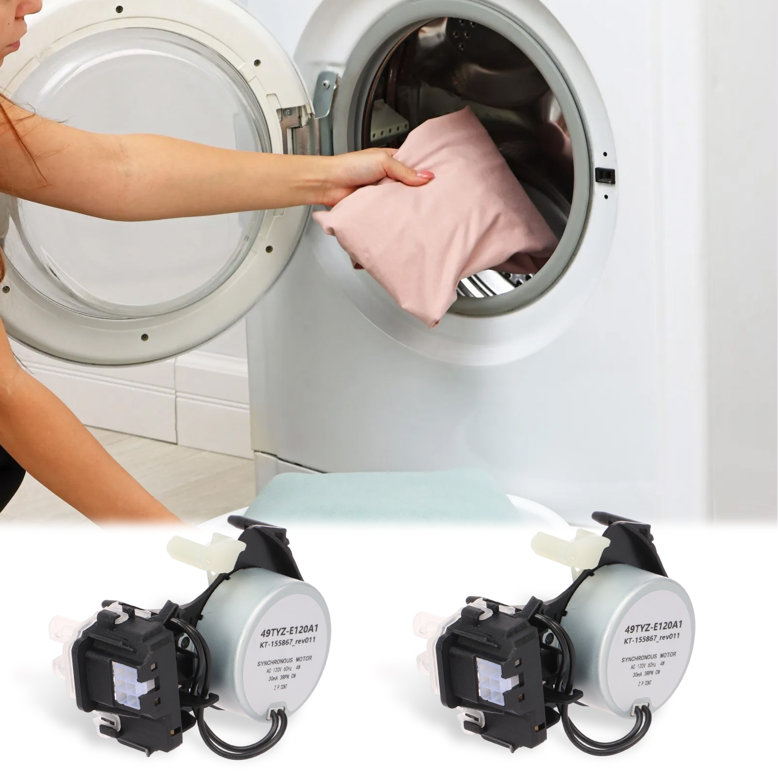 Threns 2Pcs W10913953 Washer Shift Actuator Wide Compatibility Snug Fitting Washing Machine Shift Actuator for WTW5000DW1 MVWX655DW1 WPW10006355