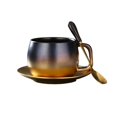 thumbnail image 1 of Taza de café de lujo ligera, tazas de cerámica de té de la tarde for el hogar, mate, Retro, de lujo, exquisitas, 1 of 8