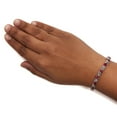 thumbnail image 5 of Haus of Brilliance .925 Sterling Silver Created Heart cut Womens Box Clasp Red Ruby and White Diamond Accent Link Bracelet (I-J Color, I3 Clarity)- 7.25" Inches, 5 of 6